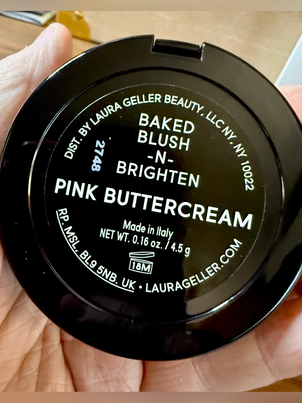 Laura Geller Baked Blush-n-Brighten Marbleized Blush - Pink Buttercream (NEW)